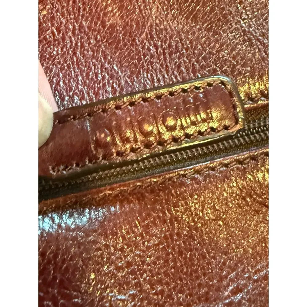 Vintage Bugatti Mahogany Leather Soft Briefcase Crossbody Bag (DL1)